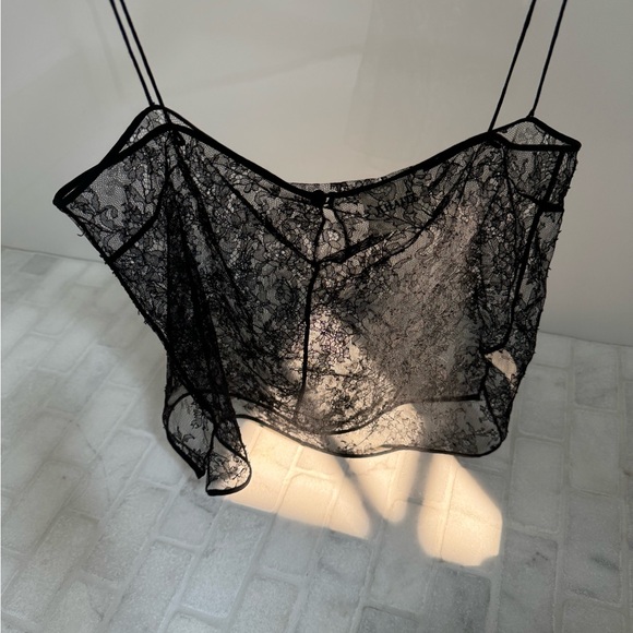 KHAITE Sheer Black Lace tank - Picture 4 of 4